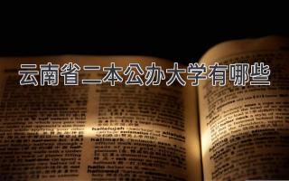 云南省二本公办大学有哪些