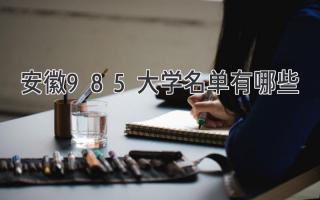 安徽985大学名单有哪些
