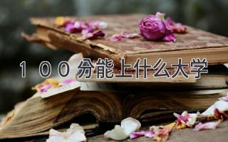 100分能上什么大学