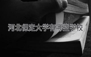 河北保定大学有哪些学校
