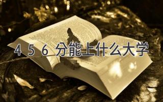 456分能上什么大学