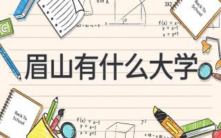 眉山有什么大学
