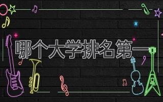 哪个大学排名第一