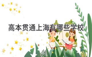 高本贯通上海有哪些学校