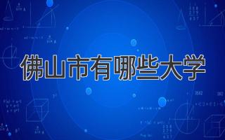 佛山市有哪些大学
