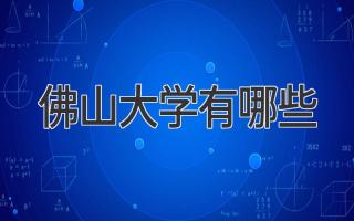 佛山大学有哪些