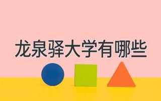龙泉驿大学有哪些