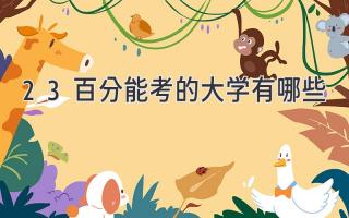 23百分能考的大学有哪些
