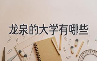 龙泉的大学有哪些