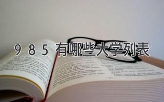985有哪些大学列表