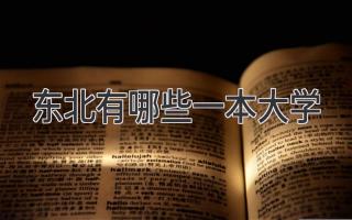 东北有哪些一本大学