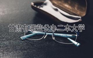 甘肃有哪些公办二本大学