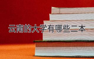 云南的大学有哪些二本