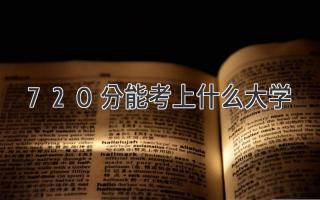 720分能考上什么大学