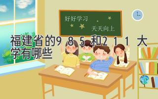 福建省的985和211大学有哪些