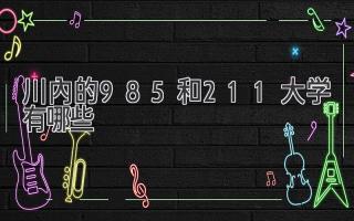 川内的985和211大学有哪些