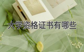 大学资格证书有哪些