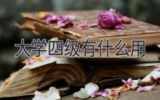大学四级有什么用