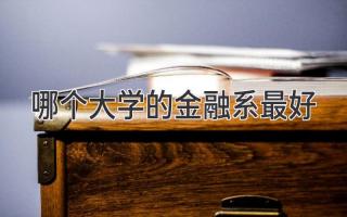 哪个大学的金融系最好