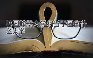 韩国翰林大学相当于国内什么大学