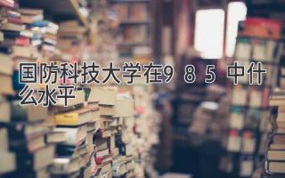 国防科技大学在985中什么水平