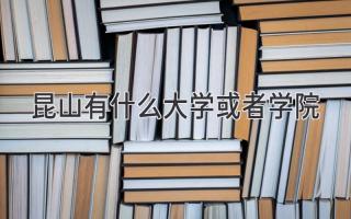 昆山有什么大学或者学院