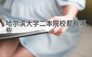哈尔滨大学二本院校都有哪些