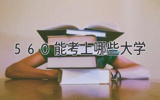 560能考上哪些大学