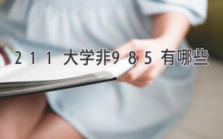 211大学非985有哪些