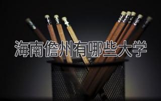 海南儋州有哪些大学