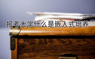 报考大学什么是嵌入式培养