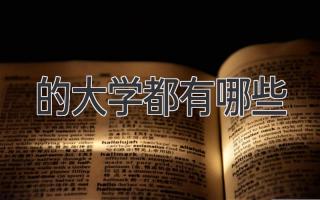 的大学都有哪些