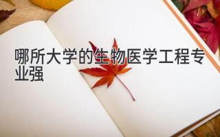 哪所大学的生物医学工程专业强