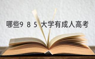 哪些985大学有成人高考