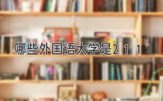哪些外国语大学是211