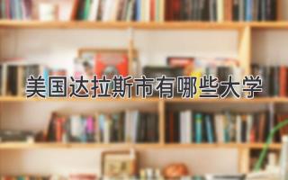 美国达拉斯市有哪些大学