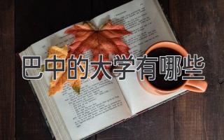 巴中的大学有哪些