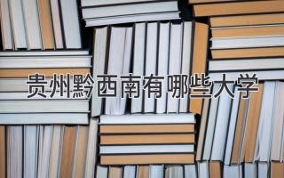 贵州黔西南有哪些大学