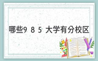 哪些985大学有分校区