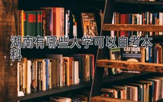 湖南有哪些大学可以自考本科