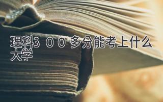 理科300多分能考上什么大学