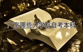 广东哪些大学有自考本科