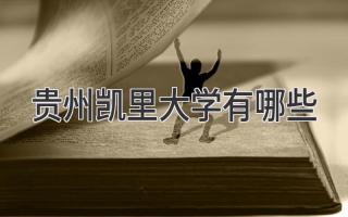 贵州凯里大学有哪些