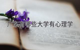 广东有哪些大学有心理学