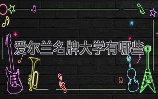 爱尔兰名牌大学有哪些