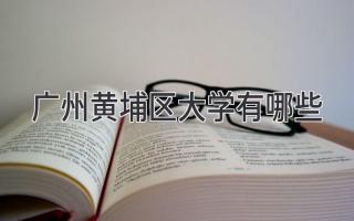 广州黄埔区大学有哪些