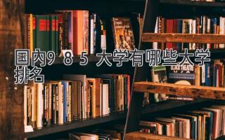国内985大学有哪些大学排名