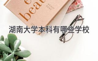 湖南大学本科有哪些学校