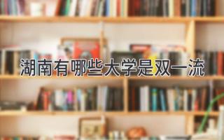 湖南有哪些大学是双一流