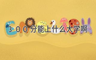 300分能上什么大学啊